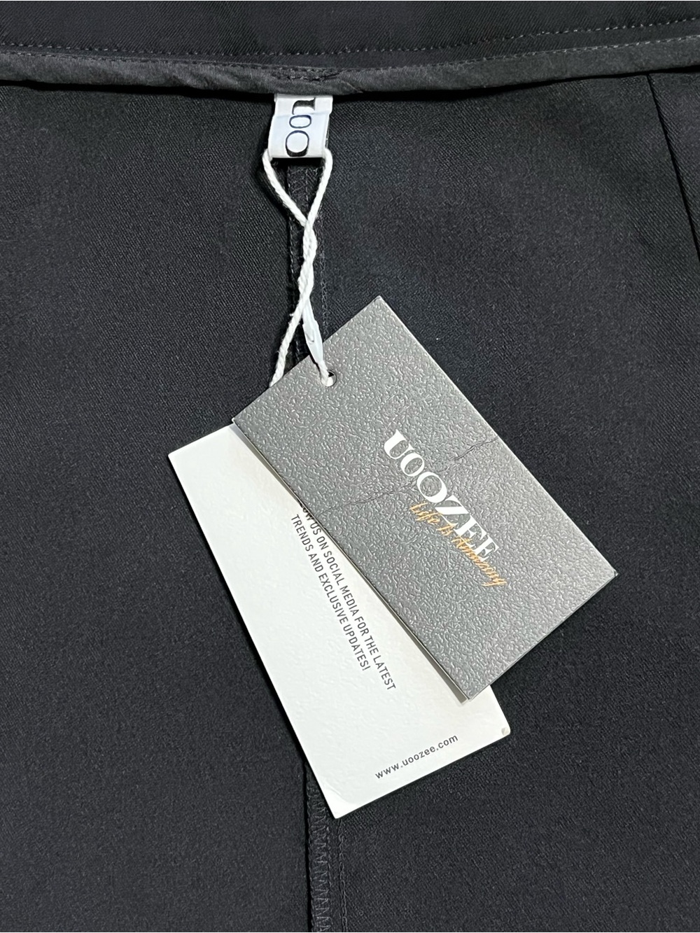 NWT UOOZEE Black Maxi A-Line Skirt Minimalist Quiet Luxury Size L - Picture 2 of 15